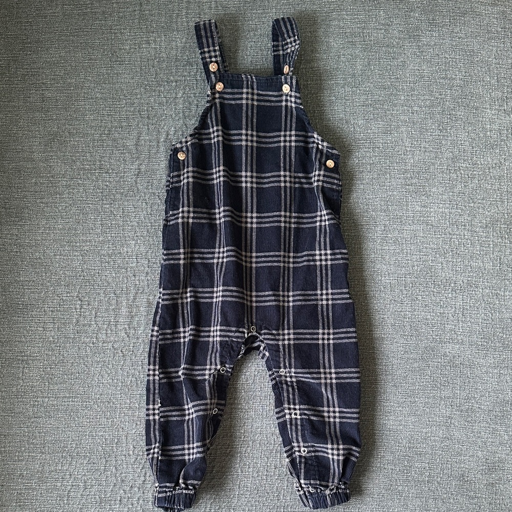 Old Navy Plaid Corduroy Overalls for Baby